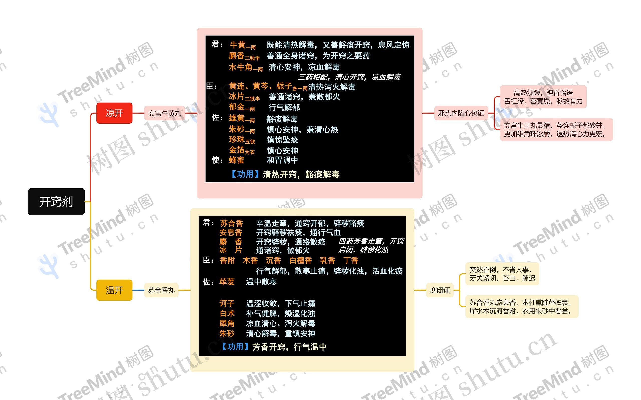 开窍剂思维导图