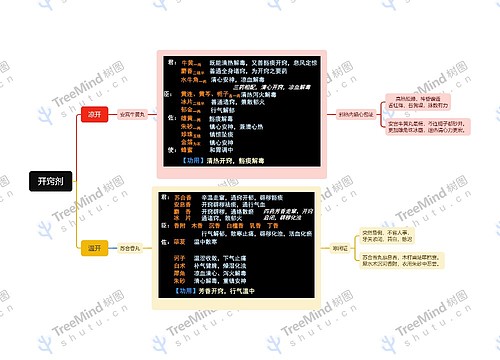 开窍剂思维脑图