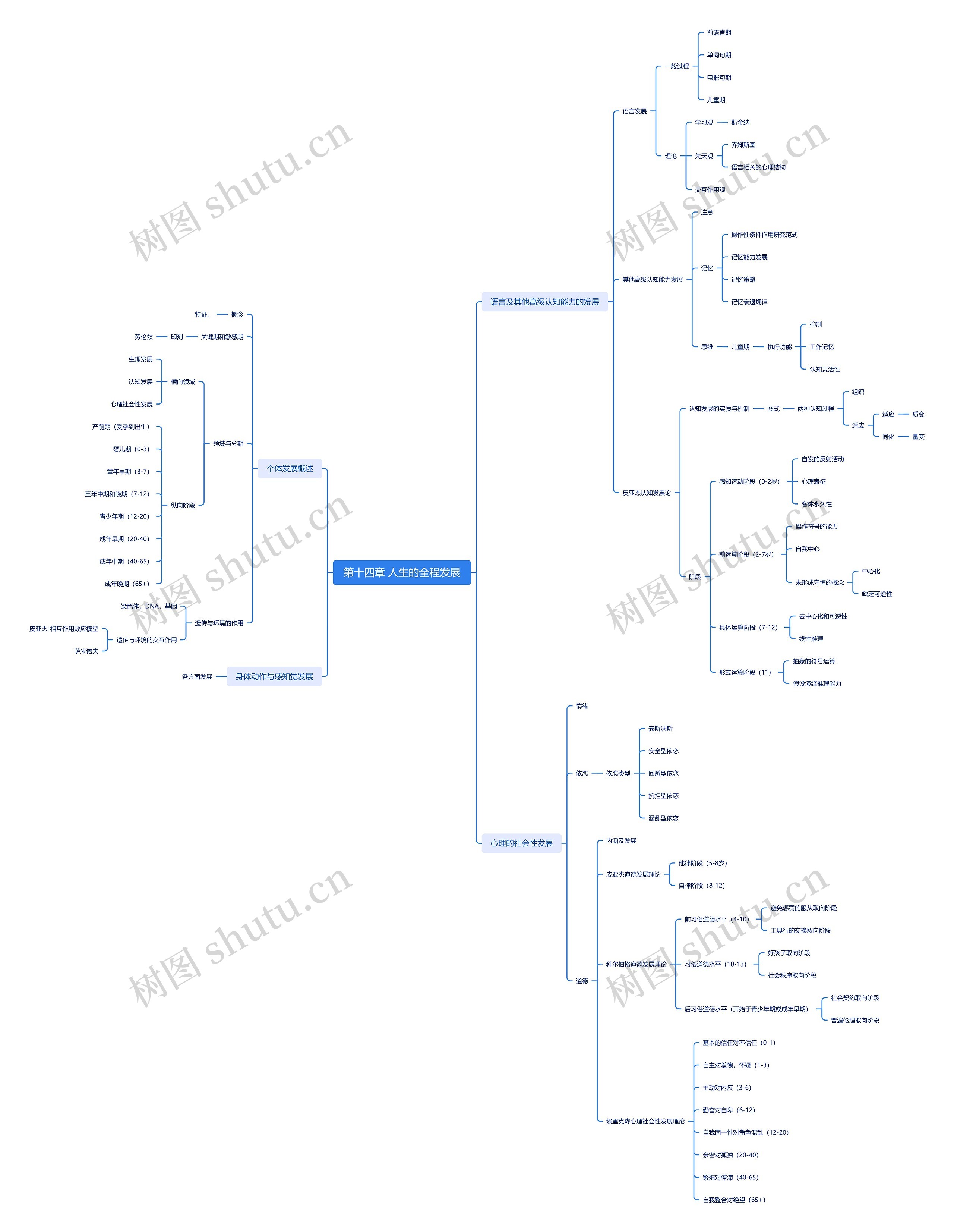 第十四章 人生的全程发展思维导图