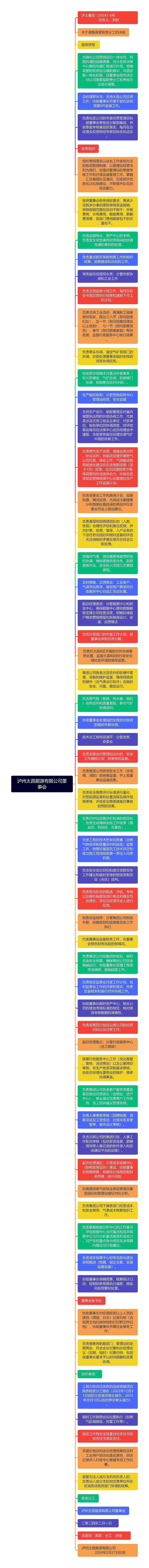 泸州太昌能源有限公司董事会思维导图