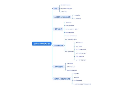 兰临750kV变电站设计思维导图