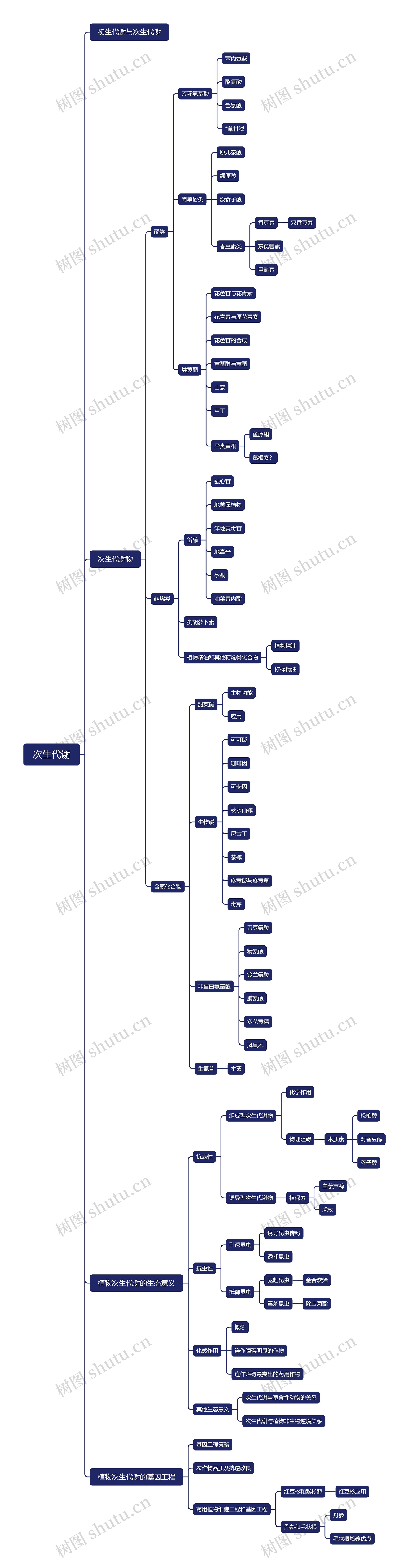 ﻿次生代谢思维脑图