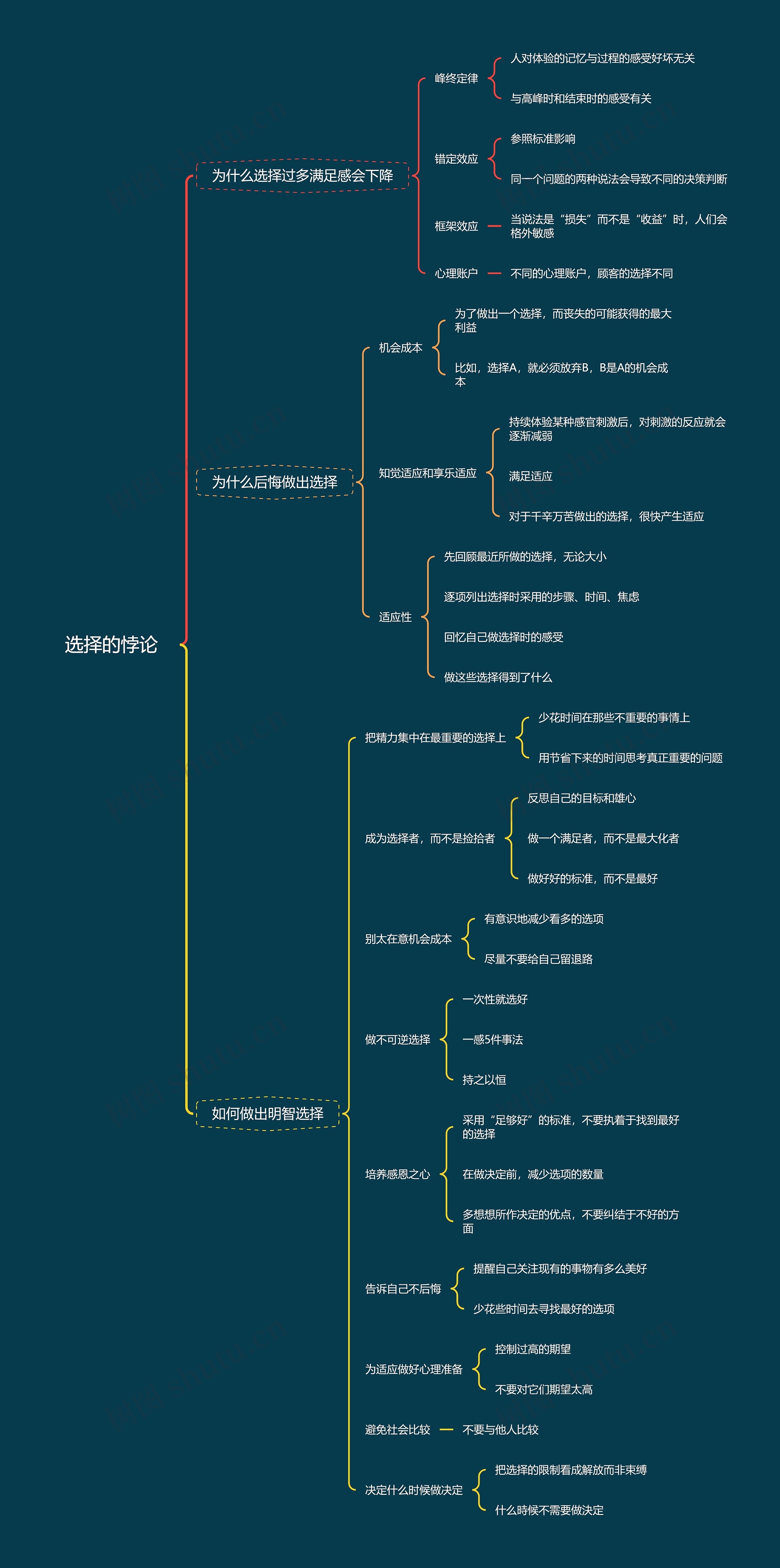 选择的悖论思维导图