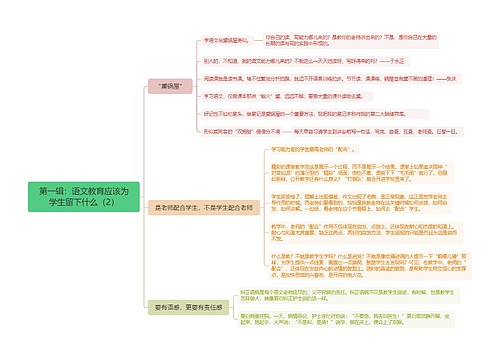 ﻿第一辑：语文教育应该为学生留下什么（2）思维导图