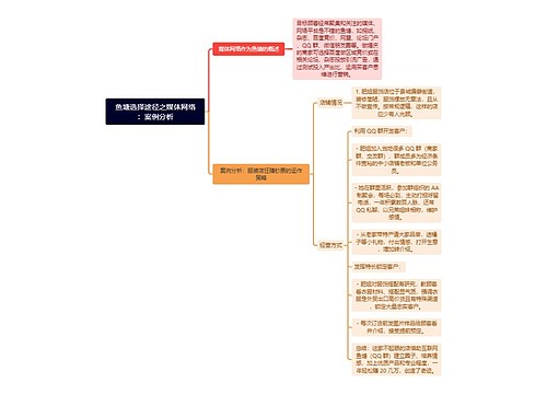 鱼塘选择途径之媒体网络:案例分析思维导图