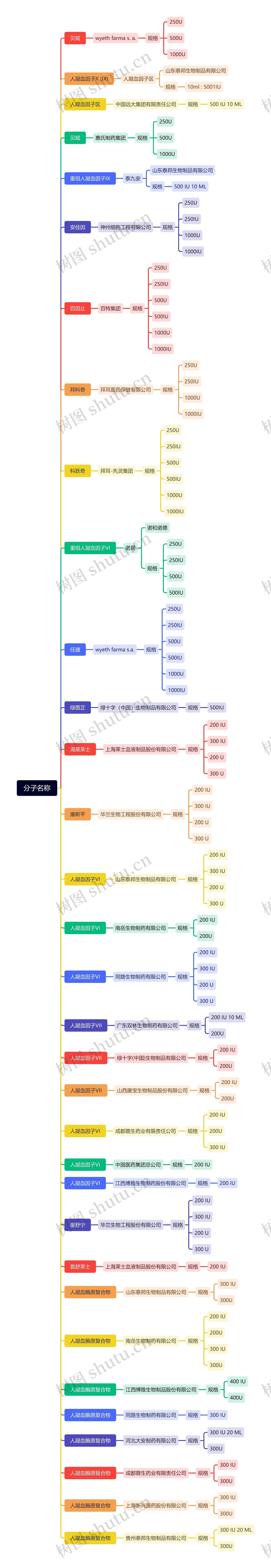 分子名称思维脑图