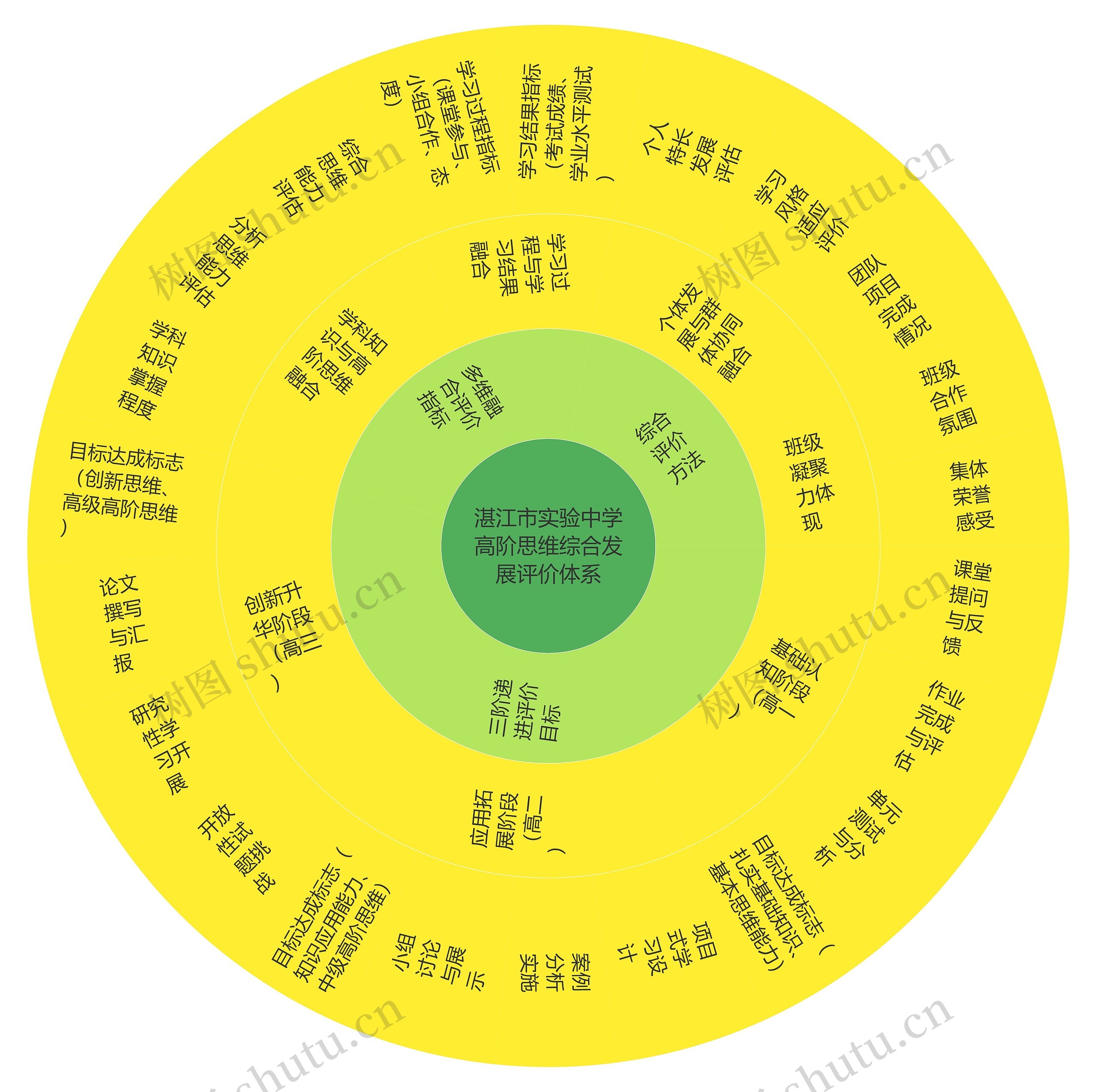 湛江市实验中学高阶思维综合发展评价体系思维导图