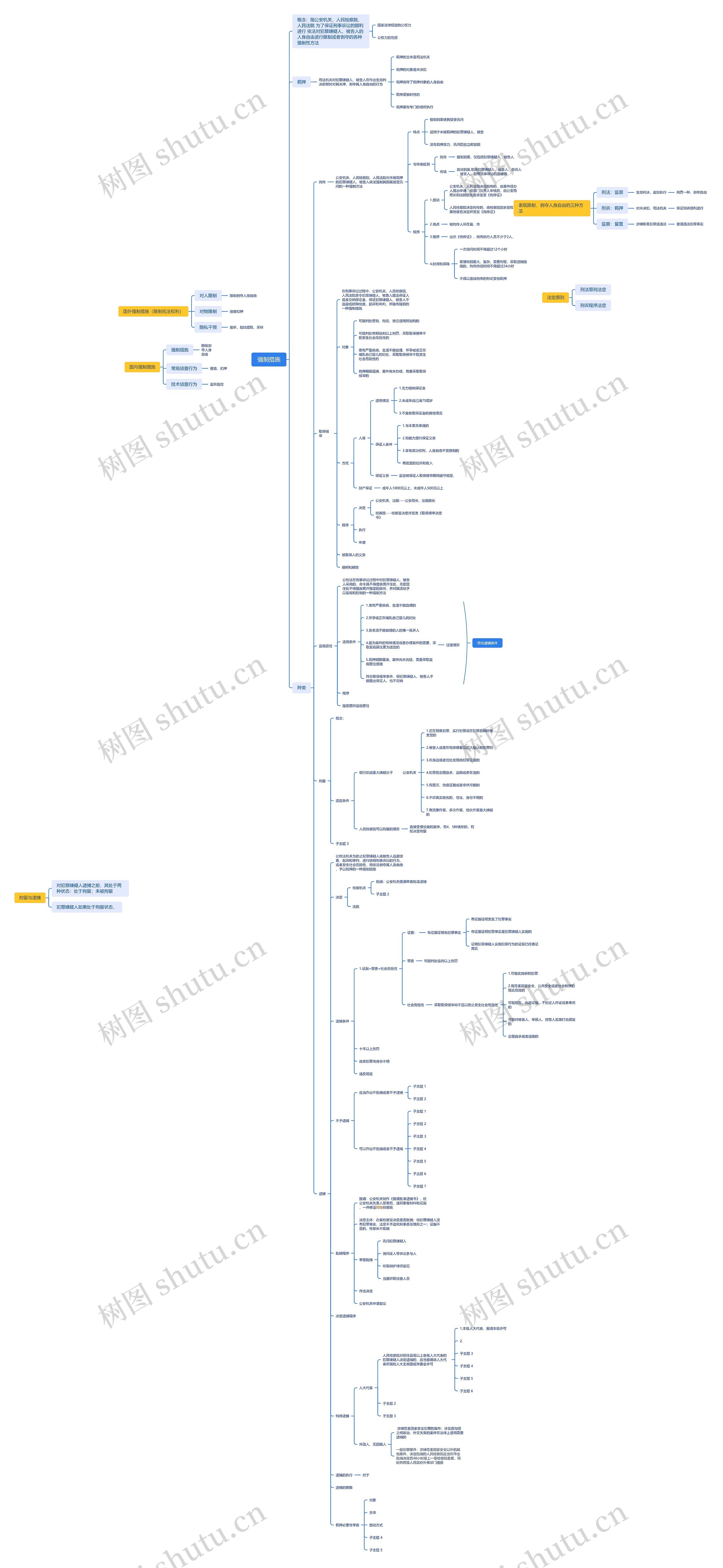 强制措施思维导图