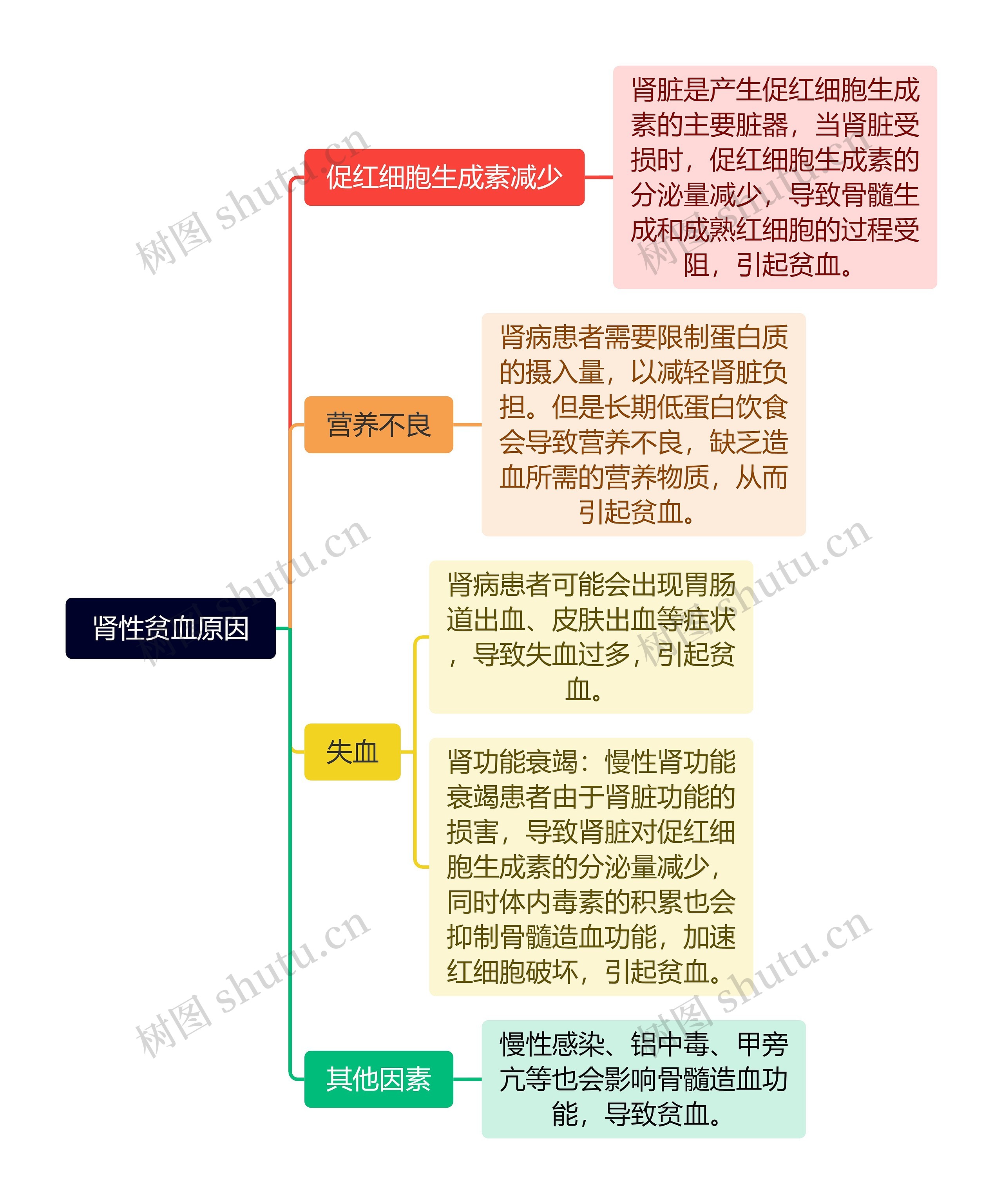 肾性贫血原因思维导图