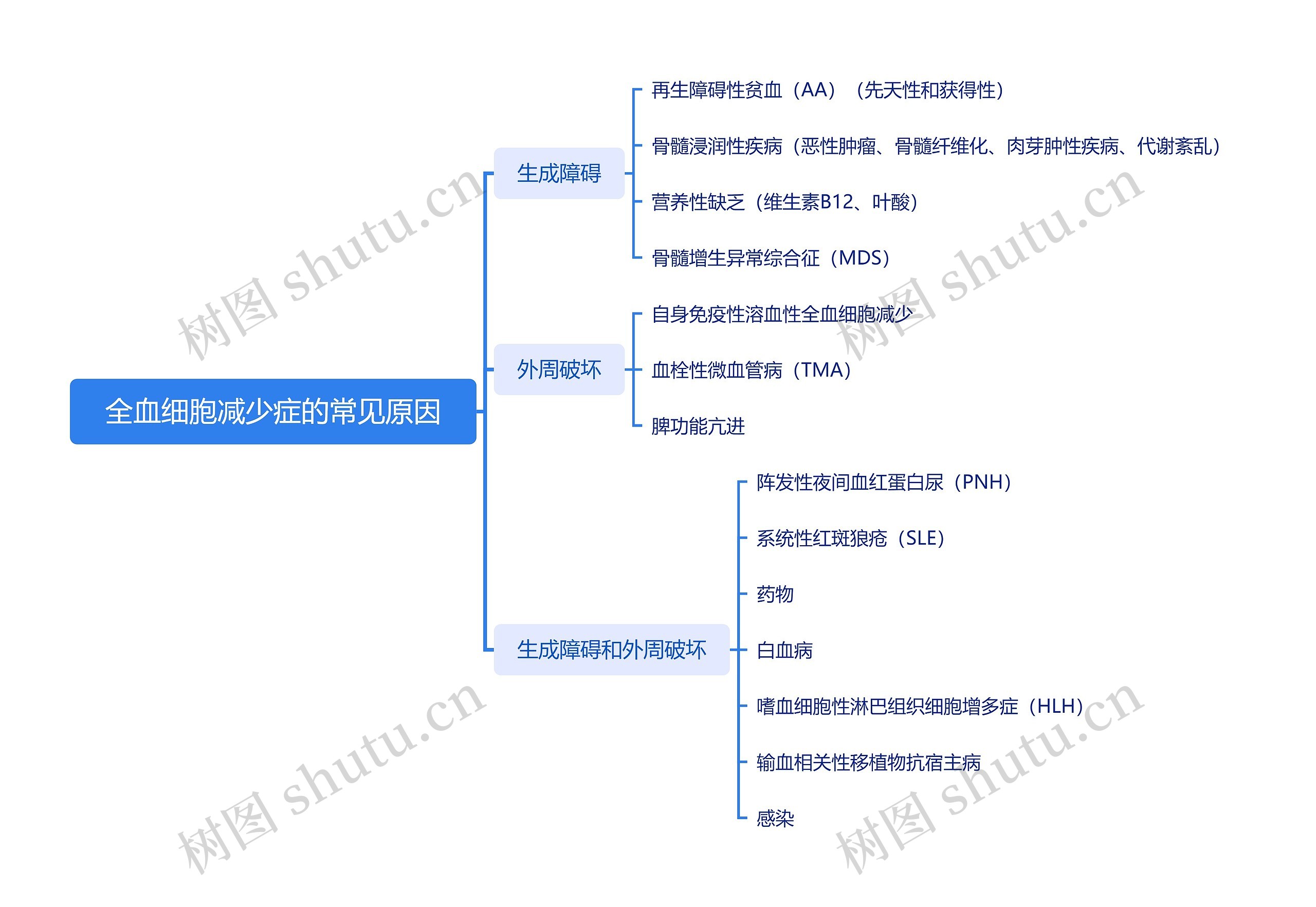 全血细胞减少症的常见原因