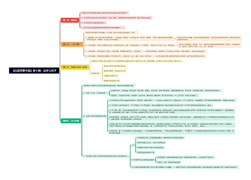 《红星照耀中国》第十篇：战争与和平思维导图