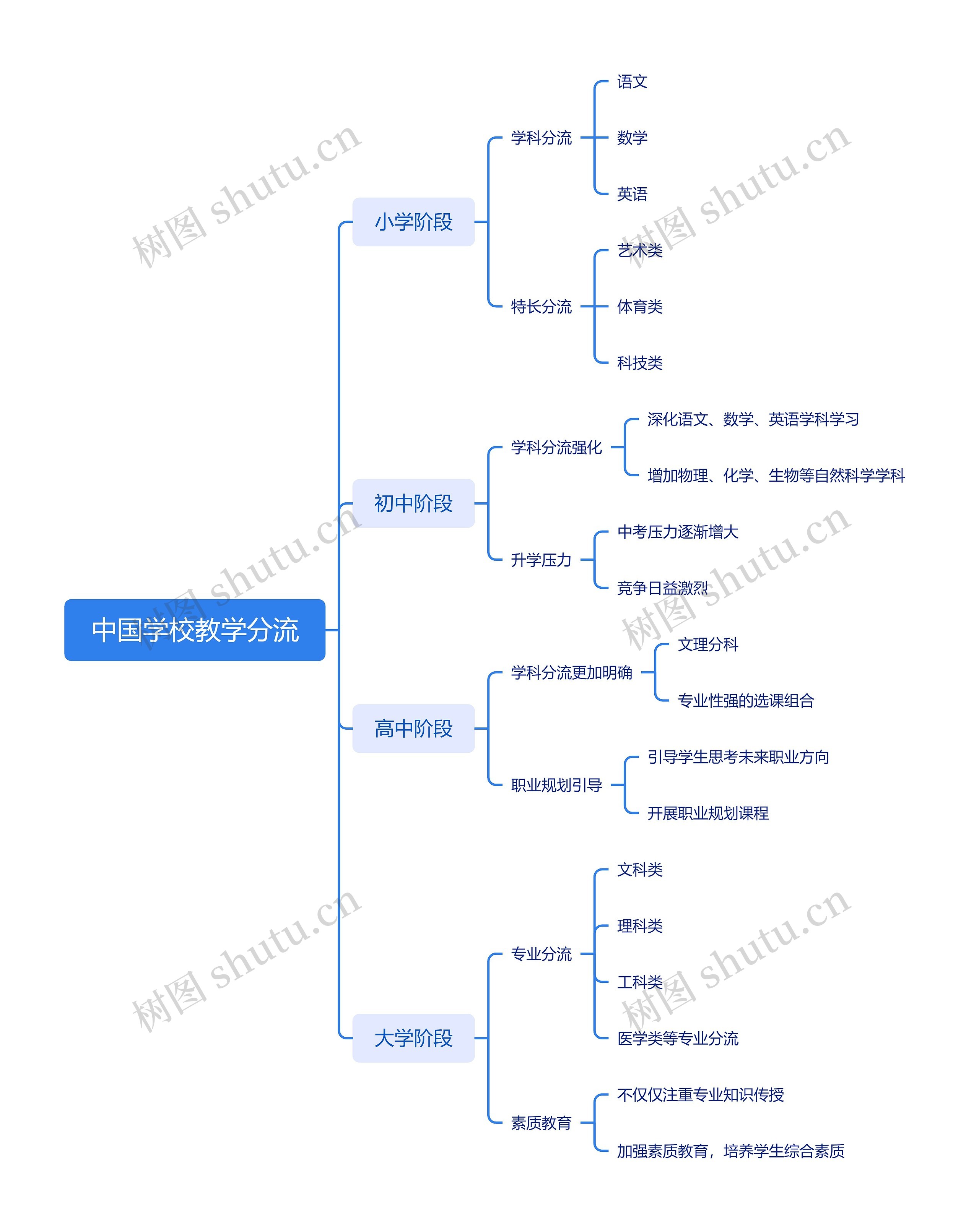 中国学校教学分流