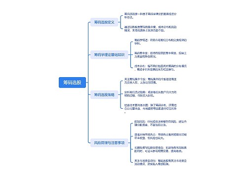 筹码选股思维导图