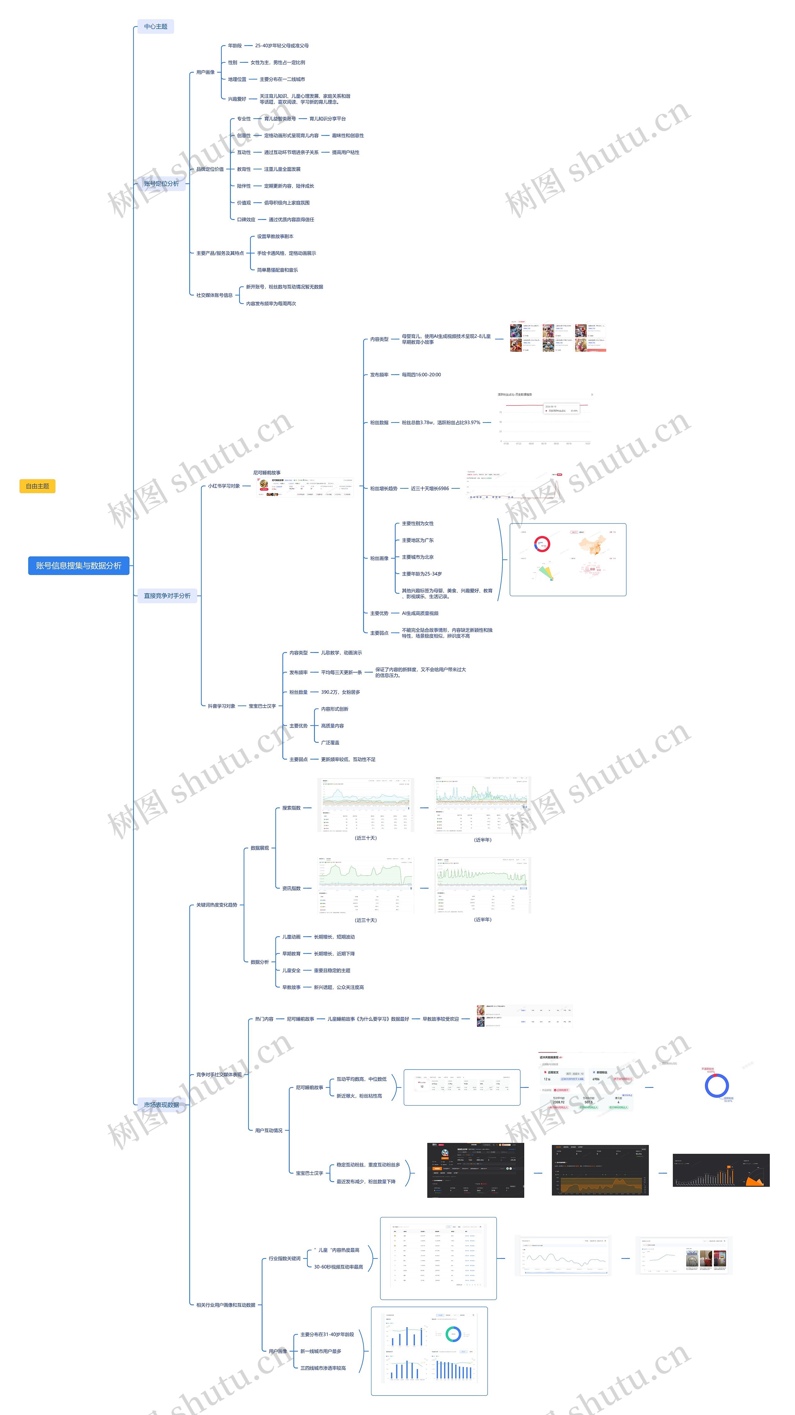 账号信息搜集与数据分析思维导图