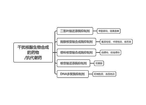 干扰核酸生物合成的药物/抗代谢药 干扰核酸生物合成的药物/抗代谢药