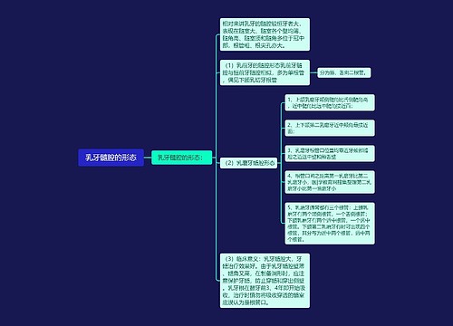 乳牙髓腔的形态思维导图