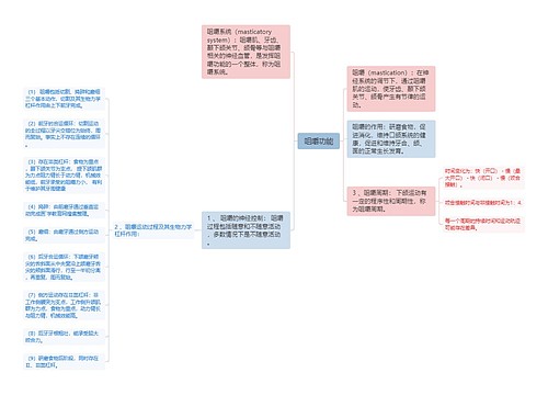 咀嚼功能思维导图