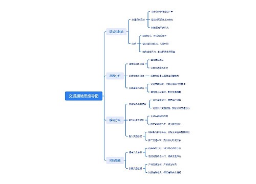 交通拥堵思维导图 交通拥堵思维导图