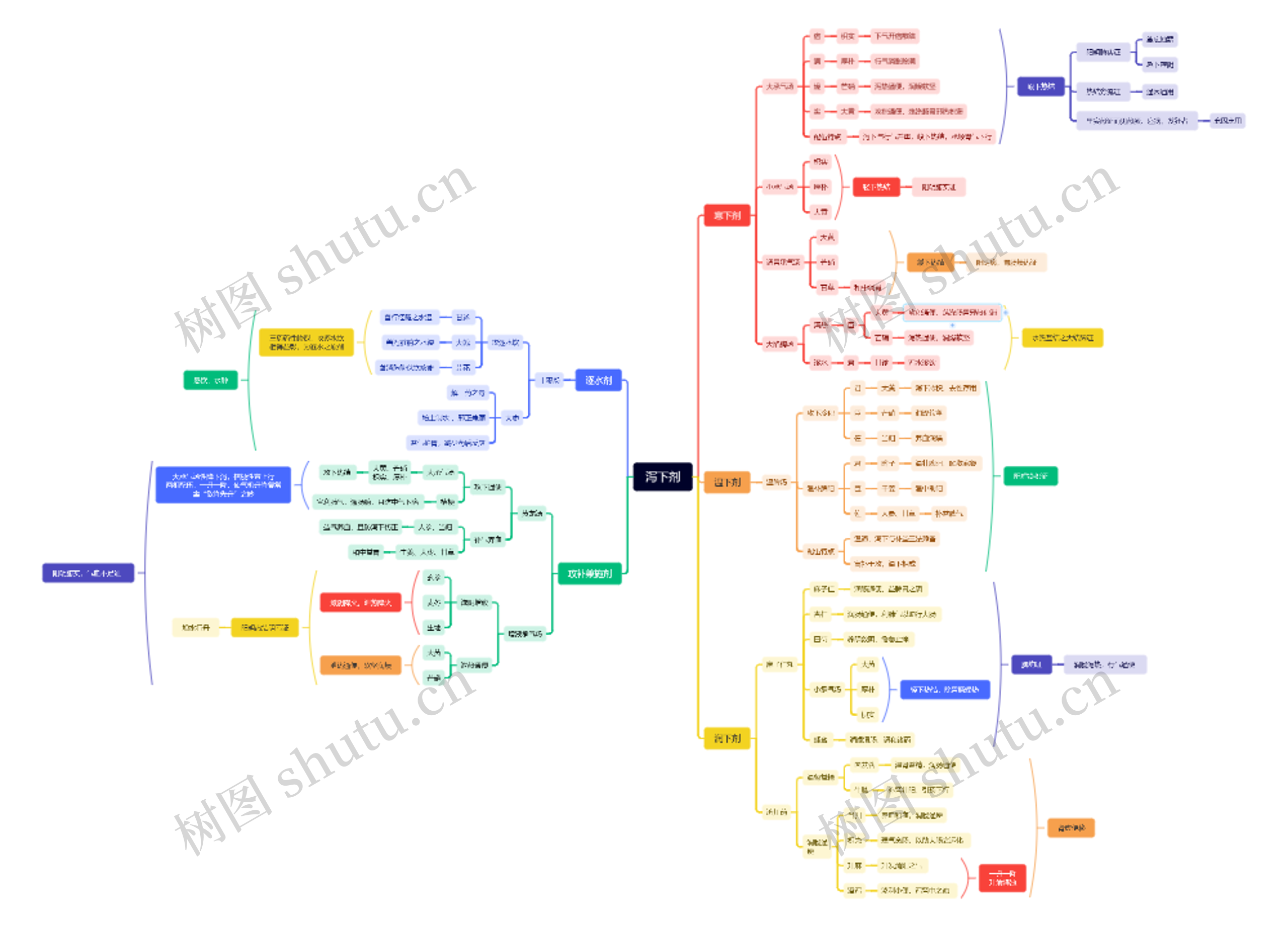 ﻿泻下剂药品说明思维脑图