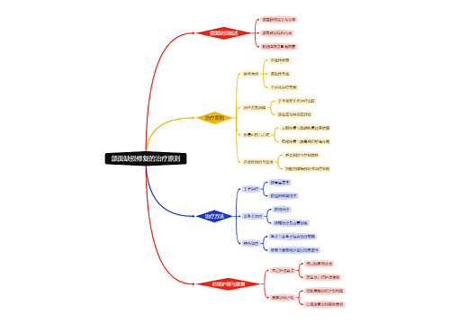 颌面缺损修复的治疗原则思维导图