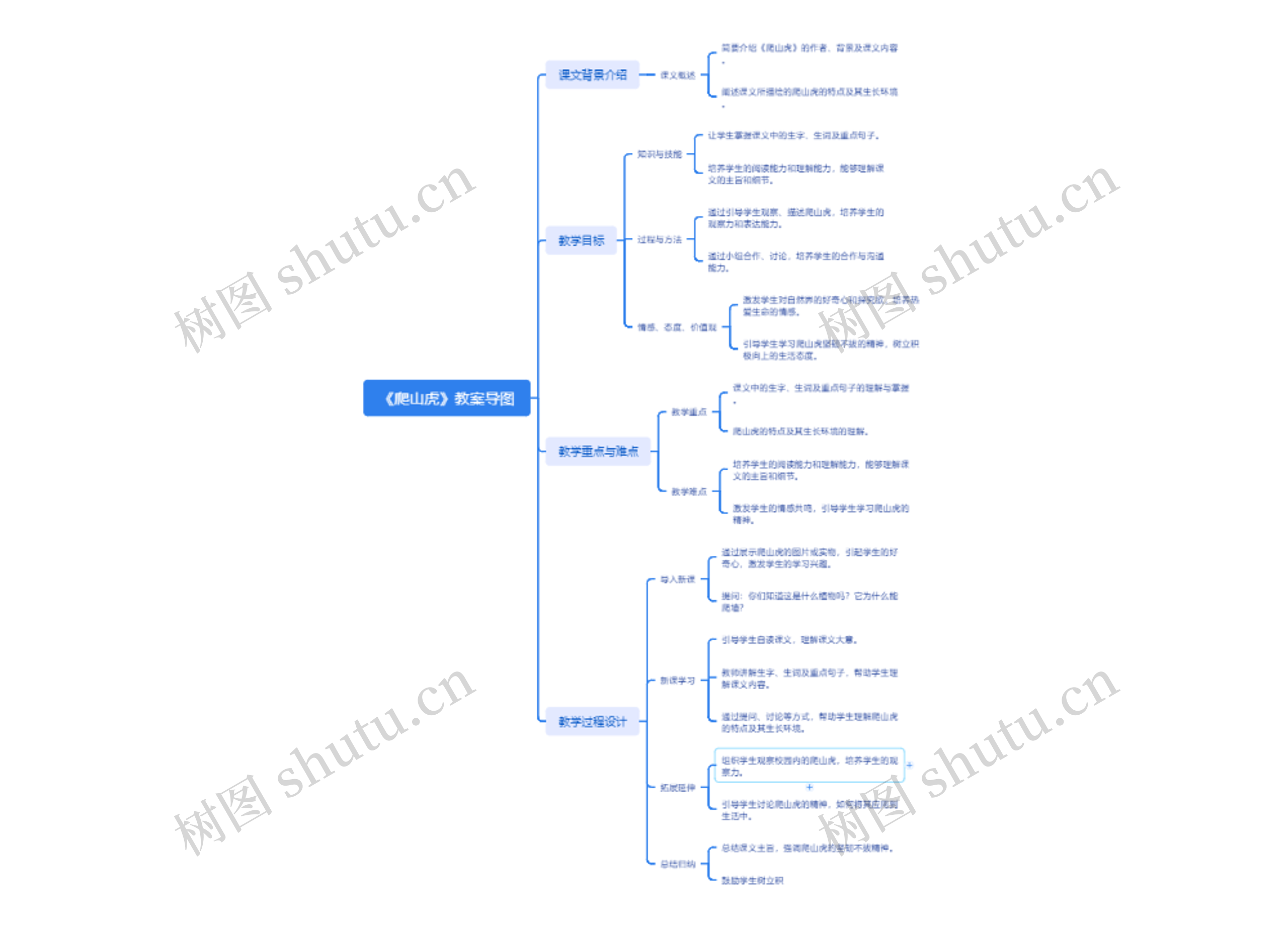 《爬山虎》教案导图