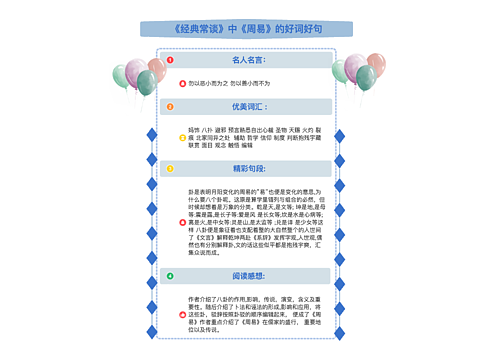 《经典常谈》中《周易》的好词好句