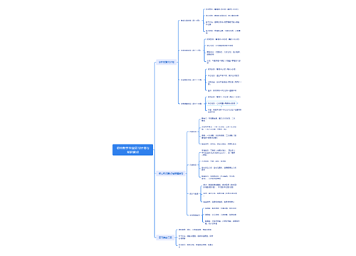 初中数学毕业复习计划与知识要点