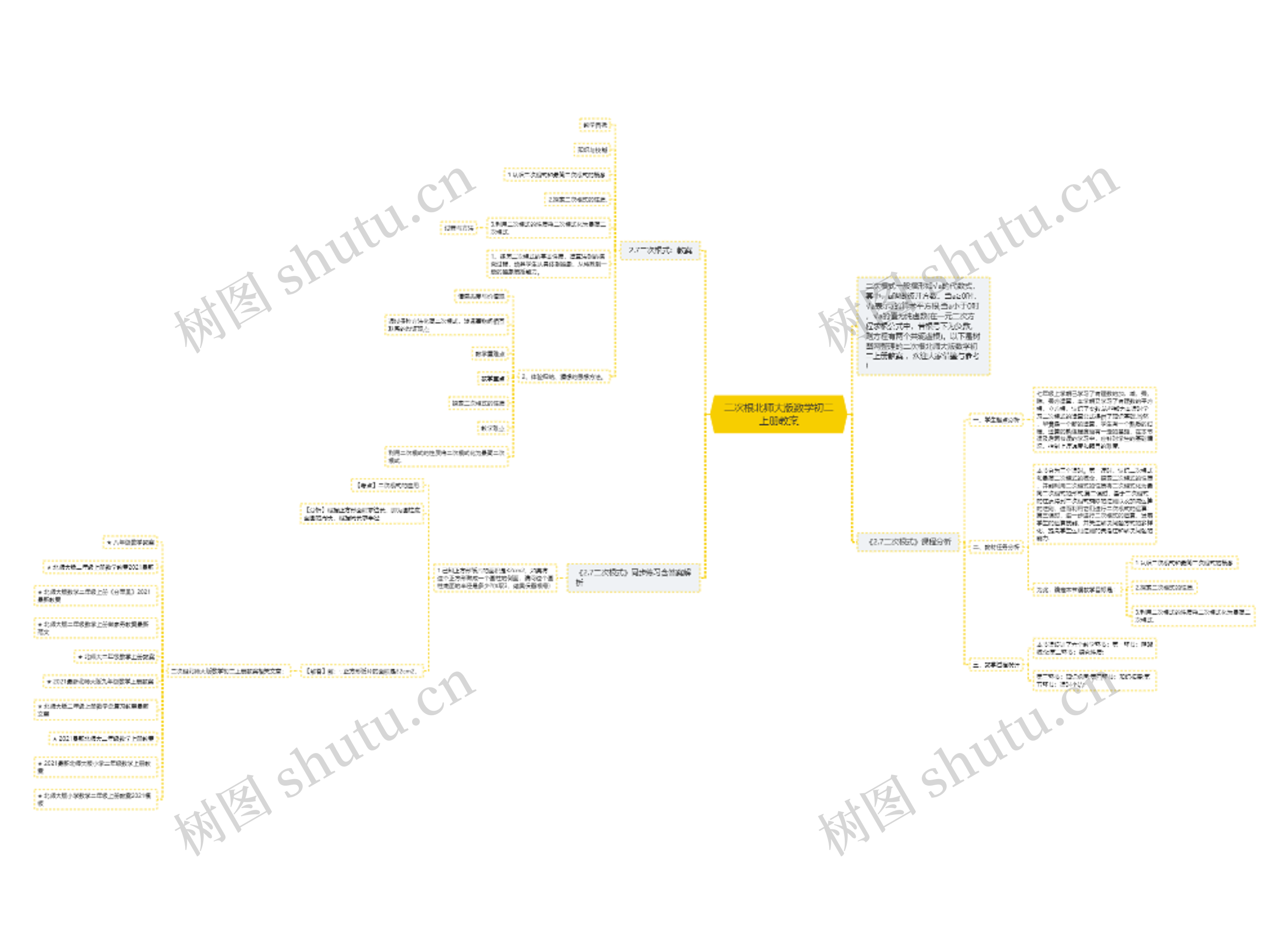 二次根北师大版数学初二上册教案